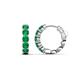 1 - Anika 1.70 ctw Emerald (3.50 mm) Huggie Earrings 