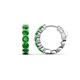 1 - Anika 1.79 ctw Green Garnet (3.50 mm) Huggie Earrings 
