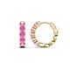 1 - Anika 1.70 ctw Pink Sapphire (3.50 mm) Huggie Earrings 