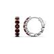 1 - Anika 1.79 ctw Red Garnet (3.50 mm) Huggie Earrings 