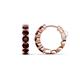 1 - Anika 1.79 ctw Red Garnet (3.50 mm) Huggie Earrings 