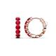 1 - Anika 1.70 ctw Ruby (3.50 mm) Huggie Earrings 