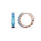 1 - Anika 1.40 ctw Blue Topaz (3.50 mm) Huggie Earrings 