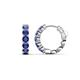1 - Anika 1.50 ctw Iolite (3.50 mm) Huggie Earrings 