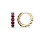 1 - Anika 1.79 ctw Rhodolite Garnet (3.50 mm) Huggie Earrings 