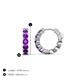 3 - Anika 0.80 ctw Amethyst (3.00 mm) Huggie Earrings 