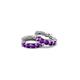 4 - Anika 0.80 ctw Amethyst (3.00 mm) Huggie Earrings 