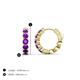 3 - Anika 0.80 ctw Amethyst (3.00 mm) Huggie Earrings 