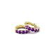 4 - Anika 0.80 ctw Amethyst (3.00 mm) Huggie Earrings 