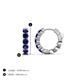 3 - Anika 1.20 ctw Blue Sapphire (3.00 mm) Huggie Earrings 