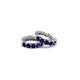 4 - Anika 1.20 ctw Blue Sapphire (3.00 mm) Huggie Earrings 