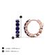 3 - Anika 1.20 ctw Blue Sapphire (3.00 mm) Huggie Earrings 