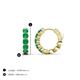 3 - Anika 1.00 ctw Emerald (3.00 mm) Huggie Earrings 