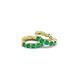 4 - Anika 1.00 ctw Emerald (3.00 mm) Huggie Earrings 