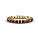 1 - Valerie 3.00 mm Red Garnet Eternity Band 