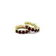 4 - Anika 1.16 ctw Red Garnet (3.00 mm) Huggie Earrings 