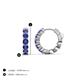 3 - Anika 0.80 ctw Iolite (3.00 mm) Huggie Earrings 