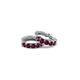 4 - Anika 1.16 ctw Rhodolite Garnet (3.00 mm) Huggie Earrings 
