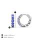 3 - Anika 0.90 ctw Tanzanite (3.00 mm) Huggie Earrings 