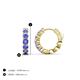3 - Anika 0.90 ctw Tanzanite (3.00 mm) Huggie Earrings 