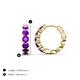 3 - Anika 1.50 ctw Amethyst (3.50 mm) Huggie Earrings 