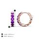 3 - Anika 1.50 ctw Amethyst (3.50 mm) Huggie Earrings 