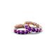 4 - Anika 1.50 ctw Amethyst (3.50 mm) Huggie Earrings 