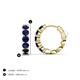 3 - Anika 1.70 ctw Blue Sapphire (3.50 mm) Huggie Earrings 