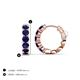 3 - Anika 1.70 ctw Blue Sapphire (3.50 mm) Huggie Earrings 