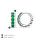 3 - Anika 1.70 ctw Emerald (3.50 mm) Huggie Earrings 