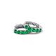 4 - Anika 1.70 ctw Emerald (3.50 mm) Huggie Earrings 