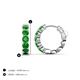 3 - Anika 1.79 ctw Green Garnet (3.50 mm) Huggie Earrings 