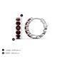 3 - Anika 1.79 ctw Red Garnet (3.50 mm) Huggie Earrings 