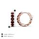 3 - Anika 1.79 ctw Red Garnet (3.50 mm) Huggie Earrings 