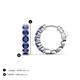 3 - Anika 1.50 ctw Iolite (3.50 mm) Huggie Earrings 