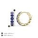 3 - Anika 1.50 ctw Iolite (3.50 mm) Huggie Earrings 
