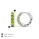 3 - Anika 1.79 ctw Peridot (3.50 mm) Huggie Earrings 