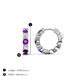 3 - Anika 0.88 ctw Amethyst and Lab Grown Diamonds (3.00 mm) Huggie Earrings 