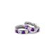 4 - Anika 0.88 ctw Amethyst and Lab Grown Diamonds (3.00 mm) Huggie Earrings 