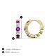 3 - Anika 0.88 ctw Amethyst and Lab Grown Diamonds (3.00 mm) Huggie Earrings 