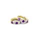 4 - Anika 0.88 ctw Amethyst and Lab Grown Diamonds (3.00 mm) Huggie Earrings 