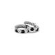 4 - Anika 1.06 ctw Black Diamond and Lab Grown Diamonds (3.00 mm) Huggie Earrings 