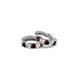 4 - Anika 1.10 ctw Red Garnet and Lab Grown Diamonds (3.00 mm) Huggie Earrings 
