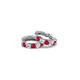 4 - Anika 1.00 ctw Ruby and Lab Grown Diamonds (3.00 mm) Huggie Earrings 
