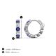 3 - Anika 0.88 ctw Iolite and Lab Grown Diamonds (3.00 mm) Huggie Earrings 
