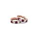 4 - Anika 1.10 ctw Rhodolite Garnet and Lab Grown Diamonds (3.00 mm) Huggie Earrings 