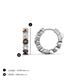 3 - Anika 1.00 ctw Smoky Quartz and Lab Grown Diamonds (3.00 mm) Huggie Earrings 