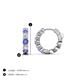 3 - Anika 0.94 ctw Tanzanite and Lab Grown Diamonds (3.00 mm) Huggie Earrings 