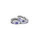 4 - Anika 0.94 ctw Tanzanite and Lab Grown Diamonds (3.00 mm) Huggie Earrings 