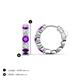 3 - Anika 1.50 ctw Amethyst and Lab Grown Diamonds (3.50 mm) Huggie Earrings 